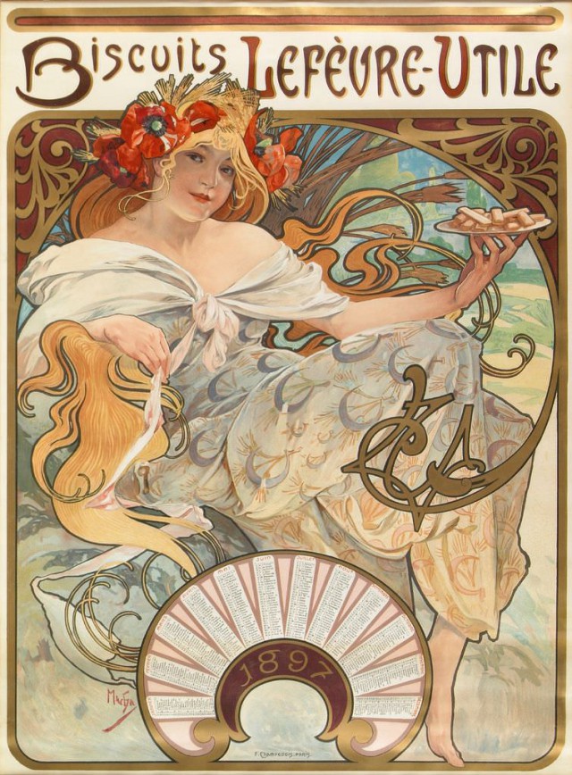 Альфонс Муха Печенье LeFevre-Utile (1896)