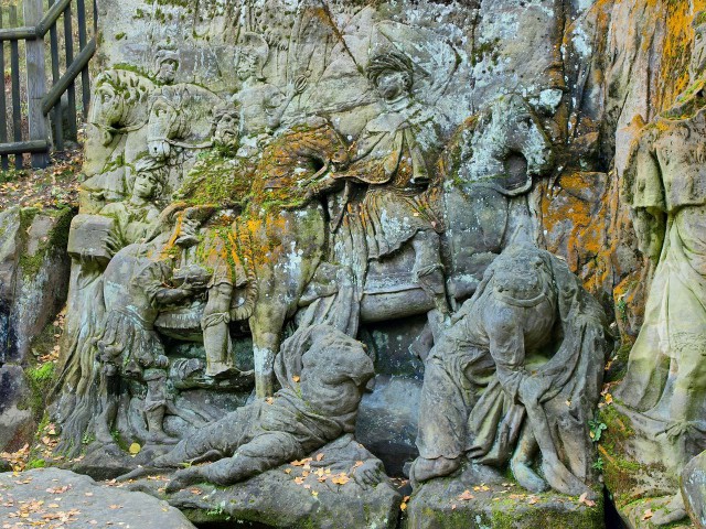 Рельеф «Видение святого Губерта» (reliéf Vidění Svatého Huberta) (1722-26гг.)