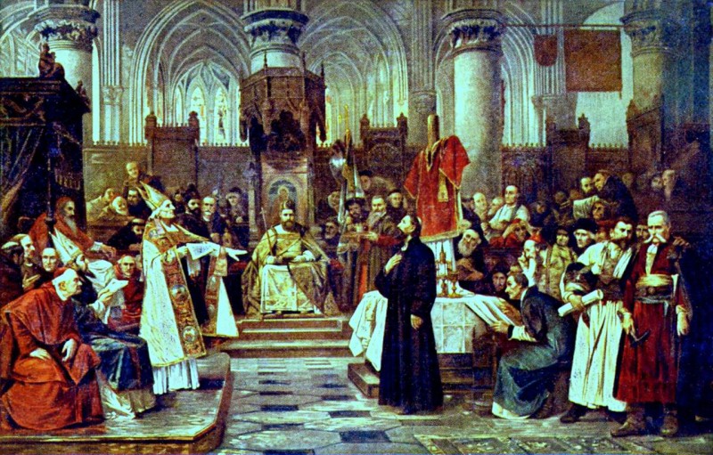 «Ян Гус на Констанцском соборе», Вацлав Брожик, 1883