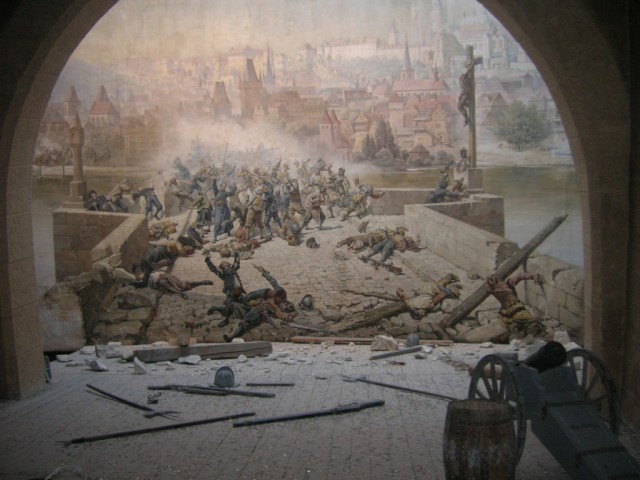 Диорама «Бой чехов со шведами на Карловом мосту в 1648 году»